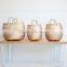 Golden metalic seagrass belly basket vietnam