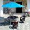 Hotel used 5 pcs outdoor wicker dining table with polywood table top