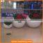 Outdoor Decorative Fiberglass Half Round Flower Pot