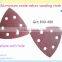 Peltate aluminium oxide sanding cloth with hole