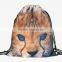 Drawstring Backpack Tote School Bag Bookbags Sport Pack String Bags 3D Designs