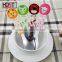 Four kinds color catoon plastic handle stainless kids baby cutlery set