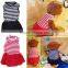 2015 Newly Design Hot Pet Dog Puppy Tutu Princess Dress Stripe Bow Lace Skirt Formal Wedding Clothes Pet Apparel
