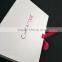 custom white box hot stamping logo with purple ribbon closure folding gift box for dress packaging