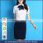 Ladies dress short sleeved uniform fashion stylish shirt suit office ladies airline stewardess uniforms customized clothes