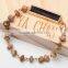 quality natural stone charms genuine leather bracelets mix wraps charms leather bracelets with unique big stone charms