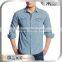 2015 Wholesale Men's Casual Denim Shirt, Denim Men's Shirt, Custom Denim Shirt