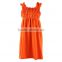 Wholesale cute baby lovely girls dress solid ruffle sleeveless dress one piece girls party dresses