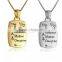New Fashion stainless steel rectangle pendant with word Mom and daughter pendant necklace