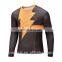 Breathable long sleeves lycra spandex compression wear for man
