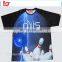 Sublimated plus size polyester bowling shirts breathable bowling top t shirt