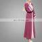 Rose Red Kimono Abaya Simple Design Cardigans Islamic Clothing 2017 Roupas Femininas