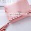 Top Quality Square Women Coin Purses Female Leather Tassel Pendant Money Wallets Hot Fashion Multi Color Clutch Bag