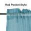 Turquoise Blue Linen Panels Casual Weave Textured Privacy Blended Window Curtains