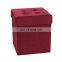 RTS Modern Luxury Home Furniture Velvet Folding Ottoman Storage Footrest Stool