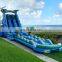 Blue Tropical Paraside Slip and Slide Monsoon Tall Inflatable Marble Curved Kids Water Slide With Pool