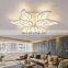 White body creative Leaves ceiling chandeliers lamp for bedroom living room modern LED Ceiling Chandeliers