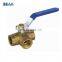 BWVA T Type L Type NPT Brass 3 Way Ball Valve