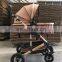 jolly baby stroller leather  baby stroller 3 in 1 leather pram