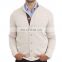 Knitted White Cashmere Wool Custom Cardigan Sweater For Men