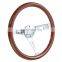 volante universal wood car steering wheel 380mm 15 inch , Vintage Chrome Dark wooden steering wheel