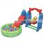 Cute design children pool with slide kids games plastic slide indoor playground equipment