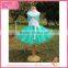 Fluffy viridity cotton yarn tutu dress fluffy voile girl's dress children frocks designs