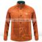 Welding Working Worker Uniform Workwear,Blue FR(Flame Retardant) Welding Jacket Leather Sleeves,Welder Jacket