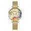CURREN 2020New Classic Design Mineral Glass Dial Flower Custom Logo Women Ladies Mesh Watch