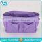 Deluxe Lightweight Lavender Crinkle Nylon Handbag Organiser Bag Multi Compartments Organiser Bag