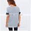 Cotton t shirt for women with high quality O-neck short sleeve blank t shirt TS037