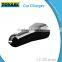 elegent style car charger black portable travel charger dual USB carcharger for battery charging on car