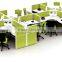 Modern office furniture with hang cabinet 2 person panel office workstation ( SZ-WS022)