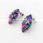 colorful stone stud earrings