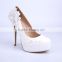 Patent leather flower wedding dress shoes sky-high stiletto girl high heels platfrom shoes women party pumps