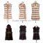 QD30460 Woman Knitted Mink Fur Vest Twist Fur Trim Style Gilet