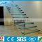Indoor Hidden stringer wrought iron laminated glass stairs ,YUDI, YD-BF101