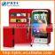 Set Screen Protector Stylus And Case For HTC Desire C , Red Leather Wallet Case For HTC