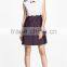 Lastest Women Fashion Design Casual Dress Sleeveless Mini Dress With Lace Top