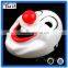 Most popular 1.0mm thick pvc funny clown mask, funny halloween red nose carnival clown mask