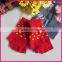 Knitted Halffinger Gloves women and grils stripe printed Gloves