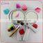 Promotion!!! Plastic made promotional round shape Makeup Mirror with handle