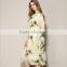 3/4 Sleeves Fashionable party long skirts high top silk dress beauty every clothes