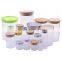 small glass jars with decorative cork lids 80ml