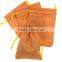Yellow Linen Drawstring Gift Bag Drawstring Organizer Bag