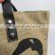 Leather Handle Eco Friendly Natural Burlap Jute Bag Manufacturers Drawstring Jute Bag