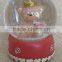 Hot sale eco-friendly funny antique pink color basement bear snow globes for sale