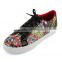 Handmade custom colorful designs young girl fashion lace-up genuine leather skateboard shoes 2016 shoes wholesale from China