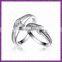 Engraved no magnetic jewellery stainless steel zircon ring