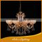 Modern Luxury Large Gold 6 Lights Crystal Chandelier with Ball Drops